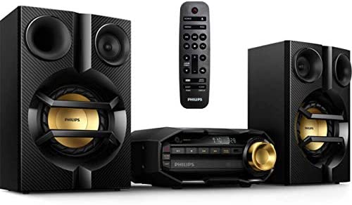 PHILIPS FX10 Bluetooth Stereo System for Home with CD Player , MP3, USB, FM Radio, Bass Reflex Speaker, 230 W, Remote Control Included