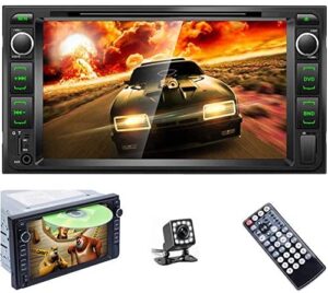 Double Din Car DVD Player 7'' High Digital TFT-LCD Touch Screen Bluetooth FM Radio Receiver DVD/CD/MP3/USB/SD/AUX in Dash Car Stereo Autoradio with Backup Camera Remote Control for Toyota Corolla
