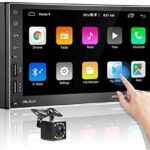 Double Din Android Car Stereo Support Split Screen Bluetooth GPS 7 Inch HD Touch Screen Car Radio Audio with Backup Camera Car Multimedia WiFi FM Radio Dual USB Phone Mirror Link