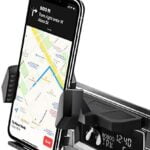 Sturdy CD Slot Phone Mount with One Hand Operation Design, APPS2Car Hands-Free Car Phone Holder Universally Compatible with All iPhone & Android Cell Phones, for Smartphone Mobile