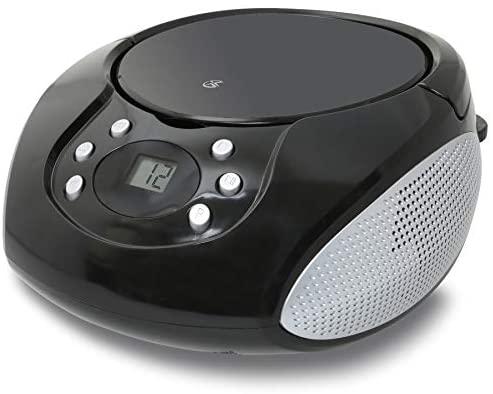 GPX, Inc. Portable Top-Loading CD Boombox with AM/FM Radio and 3.5mm Line In for MP3 Device - Black