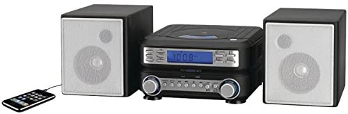 GPX HC221B Compact CD Player Stereo Home Music System with AM/ FM Tuner Black/Silver