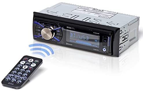 BOSS Audio Systems 632UAB Multimedia Car Stereo - Single Din, Bluetooth Audio and Hands-Free Calling, Built-in Microphone, MP3 Player, USB Port, AUX Input, AM/FM Radio Receiver, Detachable Front Panel