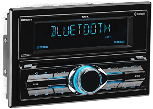 Sound Storm DDML28B or DDC28B Multimedia Car Stereo - Double Din, Bluetooth Audio and Hands-Free Calling, MP3 Player, USB Port, AUX Input, AM/FM Radio Receiver, with and without CD/DVD Player