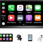 EKAT Android Auto/Apple CarPlay Double Din Car Stereo with Bluetooth,Auto Radio 7" Touch Screen Car MP5 Player Support Mirror Link Handsfree USB/AUX-in/RCA/SD Card ,Backup Camera