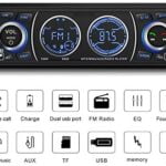Car Stereo with Bluetooth Single Din Car Stereo Car Radio Car Audio Player Support Phone Fast Charge USB SD Card AUX in with Wireless Remote Control
