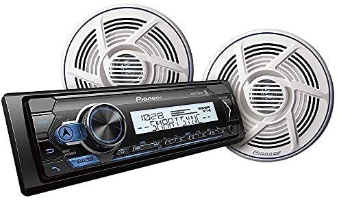 Pioneer MXT-MS316BT Bundle Includes Digital Marine Receiver with Nautica 6.5" Dual Cone Speaker Pair