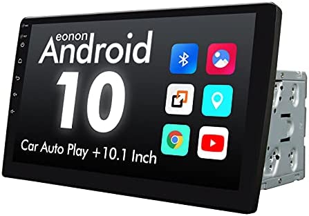 2021 Double Din Car Stereo, Android 10 Radio with Bluetooth 4.0, Eonon 10.1 Inch Car Radio with IPS Screen Car Stereo Built-in DSP, Support WiFi/Fast Boot/Backup Camera(NO DVD/CD)-GA2187X