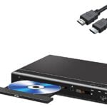Megatek Compact DVD Player for TV with HDMI 1080p HD Upscaling & AV/Coaxial Connections for Multi-Formats & All-Region Free DVDs, Small CD/DVD Player for Home, USB Port, Remote & HDMI Cable Supplied