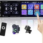 Podofo Single Din Car Stereo 4.1" Capacitive Touchscreen Support SIRI Smart AI Voice Control, Bluetooth Car Audio Video Player, AM/FM/RDS Radio Receiver, MirrorLink, Dual USB Port, AUX In, Rear Mic In