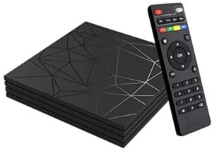 Android 9.0 TV Box, Smart Box Vídeo Reproductor Multimedia 4GB RAM 32GB ROM H6 Quad-Core Cortex-A53 Mali-T720MP2 Soporte 6K H.265 100M LAN Enternet 2.4GHz WiFi, Caja de Televisor con USB 3.0