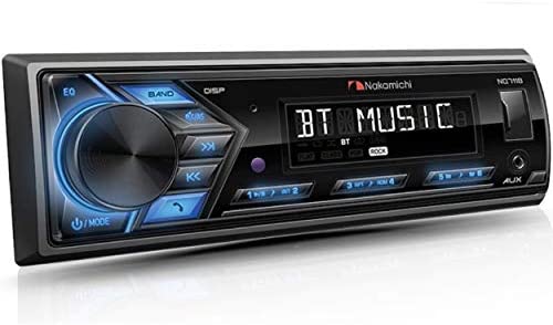 Nakamichi NQ711B Bluetooth Car Digital Media MP3 Player Stereo Receiver with Built-in Bluetooth Hands-Free Calling Music Streaming USB AUX Inputs with Detachable Front Panel