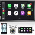 Double Din Car Stereo 7 Inch HD Capacitive Touch Screen Car Radio Bluetooth FM Radio TF USB Mirror Link D-Play Multimedia MP5 Player + Remote Control Backup Camera