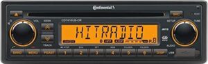 VDO Continental CD7416UB-OR European Style 12v Radio Orange Display Bluetooth & CD Player
