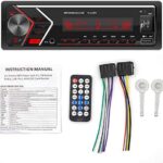Bluetooth Stereo MP3 Player, 2020 Upgrade Audio Systems Multimedia Car Stereo - Single Din, with Colorful Lights 12V, Single Din Hands-Free Calling USB/Aux-in/FM Radio Receiver