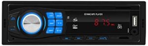 Single Din Car Stereo - 1 Din Bluetooth Car Radio Receiver Audio and Hands-Free Calling, Built-in Microphone, SD/USB/Aux-in, Car FM Media Player + Remote Control Indash Radio MP3 Player