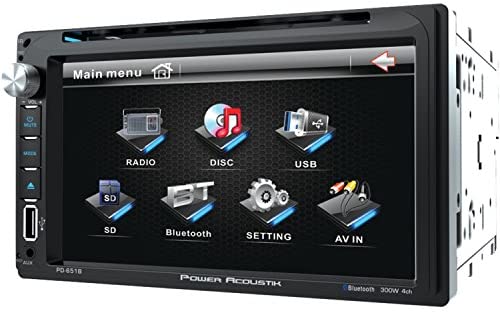 Power Acoustik PD‐651B 6.5" Double-DIN In-Dash LCD Touchscreen DVD Receiver (With Bluetooth)