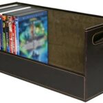 Stock Your Home DVD Storage Box with Powerful Magnetic Opening - DVD Tray Holds 28 DVD BluRay PS4 Video Games for Media Shelf Storage & Organization