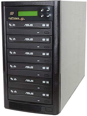 Copystars DVD Duplicator 24X CD DVD Burner 1 to 5 Copier Sata Dual Layer Burner DVD Duplicator Tower SYS-1-5-ASUS-CST