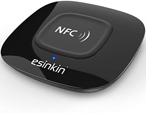 Esinkin Bluetooth Receiver Wireless, NFC-Enabled Audio Adapter 4.0 for HD Home Stereo Music Streaming Sound System for 3.5mm (AUX and RCA)