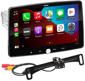 Sound Storm Laboratories SDML9ACPR Apple CarPlay Android Auto Car Multimedia Player – Single Din Chassis with 9 Inch Capacitive Touchscreen, Bluetooth, No DVD, High Resolution FLAC, RGB Illumination