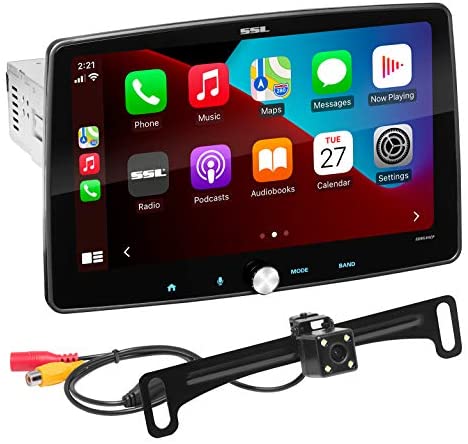 Sound Storm Laboratories SDML9ACPR Apple CarPlay Android Auto Car Multimedia Player – Single Din Chassis with 9 Inch Capacitive Touchscreen, Bluetooth, No DVD, High Resolution FLAC, RGB Illumination