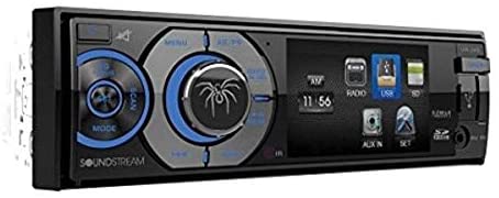 Soundstream VR-345B Single DIN A/V Source Unit with Detachable 3.4" LCD Screen/Bluetooth , Black