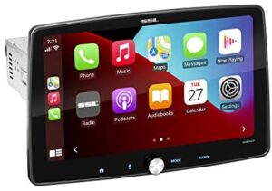 Sound Storm Laboratories SDML10ACP Single Din Chassis, Detachable 10 Inch Capacitive Touchscreen, Apple CarPlay, Android Auto, Bluetooth, No DVD, RGB Illumination, High Resolution FLAC Audio
