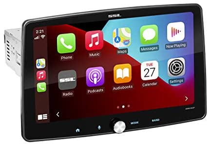 Sound Storm Laboratories SDML10ACP Single Din Chassis, Detachable 10 Inch Capacitive Touchscreen, Apple CarPlay, Android Auto, Bluetooth, No DVD, RGB Illumination, High Resolution FLAC Audio