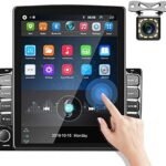 Double Din Android Car Stereo with Bluetooth 9.7'' Vertical Touchscreen Car Radio MP5 Player Support GPS Navigation WiFi FM Radio DVR iOS/Android Mirror Link Reversing Image Input + Backup Camera