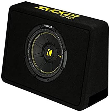 Kicker 10" 600 Watt 4 Ohm Vented Thin Profile Subwoofer Enclosure | 44TCWC104