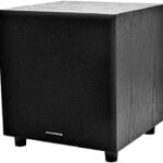 Monoprice 60-Watt Powered Subwoofer - 8 Inch With Auto-On Function, For Studio And Home Theater Black