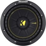 Kicker 44CWCD84 CompC 8 Inch 4 Ohm 200 Watt RMS Power and 400 Watts Peak Power Dual Voice Coil Car Audio Sub Subwoofer, Black