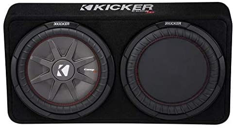 Kicker 1000W 12" 2-Ohm Slim Shallow Subwoofer Sealed Enclosure | 43TCWRT122
