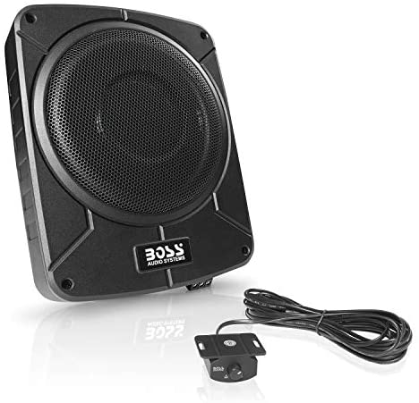 BOSS Audio Systems BAB10 Amplified Car Subwoofer - 1200 Watts Max Power, Low Profile, 10 Inch Subwoofer, Remote Subwoofer Control, Great for Vehicles That Need Bass But Have Limited Space