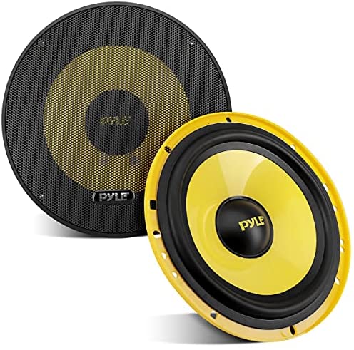 2Way Custom Component Speaker System 6.5” 400 Watt Component with Electroplated Plastic Basket, Butyl Rubber Surround & 40 Oz Magnet Structure Wire Installation Hardware Set Included Pyle PLG6C