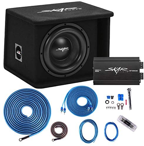Skar Audio Single 10" Complete 1, 200 Watt Sdr Series Subwoofer Bass Package - Includes Loaded Enclosure with Amplifier