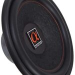Alphasonik HSW212 Hyper 200 Series 12” 1200 Watts Max / 400 Watts RMS Single 4 Ohm Car Subwoofer Stamped Alpha Steel Basket with High Grade Magnet Non Pressed Paper Cone Audio Speaker Bass Sub Woofer