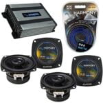 Harmony Audio HA-A400.4 Amp Bundle with (2) Harmony Audio HA-R4 Speakers Compatible with BMW 6 Series 2005-2008 Factory Speaker Replacement