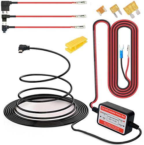 Gebildet Dash CAM Hardwire Kit Mini USB 12V-24V a 5V, Protección de Bajo Voltaje ACN/ACS/ACU Agregar un Circuito Portafusibles Compatible GPS, Detector de Radar Todos los Demás Dispositivos